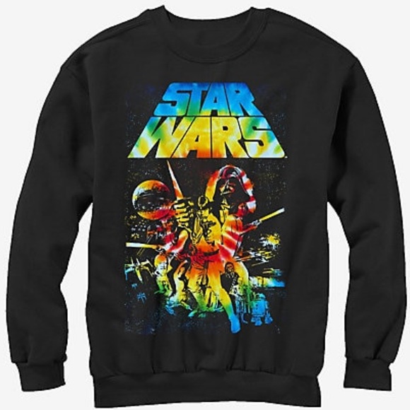 Sweaters - Star Wars Classic Tie-Dye Poster Sweatshirt Sweaters - Star Wars Classic Tie-Dye Poster Sweatshirt
